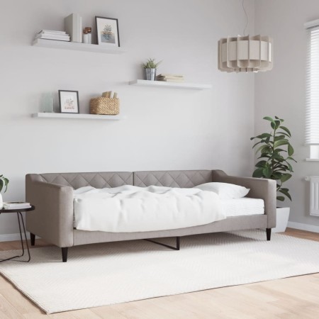 Sofá cama con colchón tela gris taupe 90x200 cm de vidaXL, Camas y somieres - Ref: Foro24-3197411, Precio: 313,89 €, Descuent...