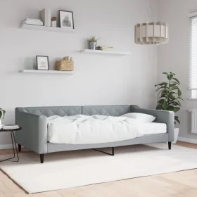Sofá cama con colchón tela gris claro 100x200 cm de vidaXL, Camas y somieres - Ref: Foro24-3197413, Precio: 377,73 €, Descuen...