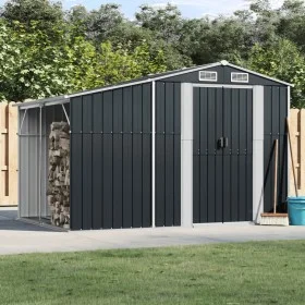 Cobertizo de jardín acero galvanizado antracita 277x192,5x179cm de vidaXL, Cobertizos - Ref: Foro24-3188292, Precio: 361,91 €...