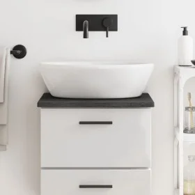 Encimera baño madera maciza tratada marrón oscuro 40x30x2 cm de vidaXL, Encimeras - Ref: Foro24-3156185, Precio: 26,68 €, Des...