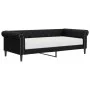 Sofá cama con colchón cuero sintético negro 90x200 cm de vidaXL, Camas y somieres - Ref: Foro24-3197719, Precio: 357,88 €, De...