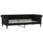 Sofá cama con colchón cuero sintético negro 90x200 cm de vidaXL, Camas y somieres - Ref: Foro24-3197719, Precio: 357,88 €, De...