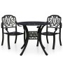 Mesa y sillas de bistró 3 piezas aluminio fundido negro de vidaXL, Conjuntos de jardín - Ref: Foro24-3070575, Precio: 628,95 ...