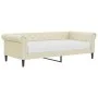 Sofá cama con colchón cuero sintético crema 90x200 cm de vidaXL, Camas y somieres - Ref: Foro24-3197721, Precio: 356,22 €, De...