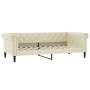 Sofá cama con colchón cuero sintético crema 90x200 cm de vidaXL, Camas y somieres - Ref: Foro24-3197721, Precio: 346,34 €, De...