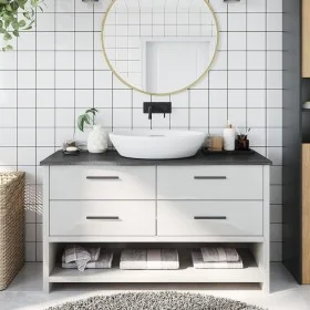 Dark brown treated solid wood bathroom countertop 100x30x2 cm by vidaXL, Countertops - Ref: Foro24-3156221, Price: 48,09 €, D...