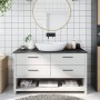 Encimera baño madera maciza tratada marrón oscuro 100x30x2 cm de vidaXL, Encimeras - Ref: Foro24-3156221, Precio: 48,94 €, De...