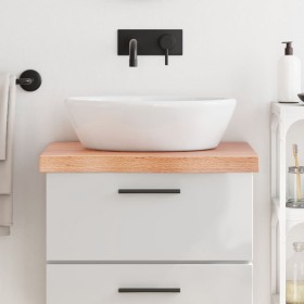 Encimera baño madera maciza tratada marrón claro 60x50x(2-6) cm de vidaXL, Encimeras - Ref: Foro24-3156109, Precio: 94,66 €, ...