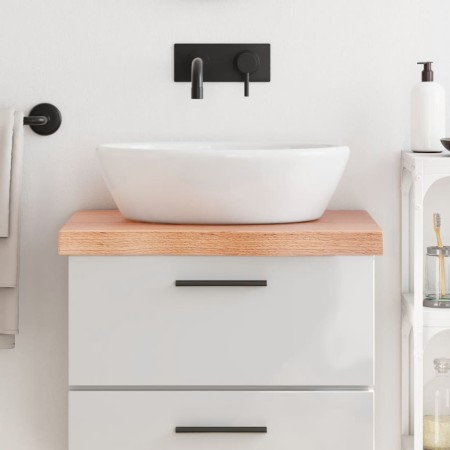 Encimera baño madera maciza tratada marrón claro 60x50x(2-6) cm de vidaXL, Encimeras - Ref: Foro24-3156109, Precio: 94,66 €, ...