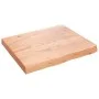 Badezimmerarbeitsplatte aus hellbraun behandeltem Massivholz, 60 x 50 x (2–6) cm von vidaXL, Arbeitsplatten - Ref: Foro24-315...