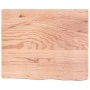Badezimmerarbeitsplatte aus hellbraun behandeltem Massivholz, 60 x 50 x (2–6) cm von vidaXL, Arbeitsplatten - Ref: Foro24-315...
