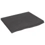 Badezimmerarbeitsplatte aus dunkelbraun behandeltem Massivholz, 60 x 50 x (2-4) cm von vidaXL, Arbeitsplatten - Ref: Foro24-3...