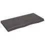 Dark brown treated wood bathroom countertop 100x50x(2-6) cm by vidaXL, Countertops - Ref: Foro24-3156229, Price: 87,48 €, Dis...