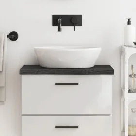 Dark brown treated wood bathroom countertop 60x30x(2-4) cm by vidaXL, Countertops - Ref: Foro24-3156198, Price: 42,01 €, Disc...