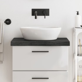 Encimera de baño madera tratada marrón oscuro 60x60x(2-6) cm de vidaXL, Encimeras - Ref: Foro24-3156208, Precio: 67,93 €, Des...
