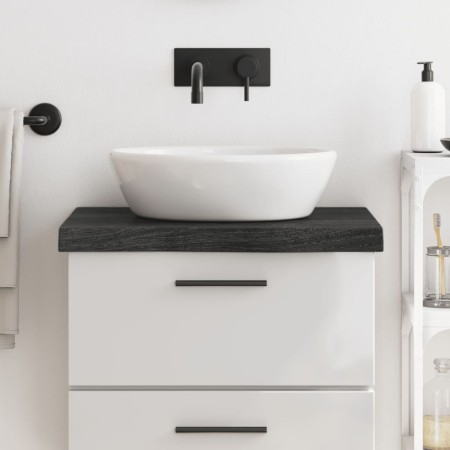 Encimera de baño madera tratada marrón oscuro 60x60x(2-6) cm de vidaXL, Encimeras - Ref: Foro24-3156208, Precio: 67,93 €, Des...