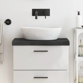 Dark brown treated wood bathroom countertop 60x40x(2-6) cm by vidaXL, Countertops - Ref: Foro24-3156202, Price: 66,01 €, Disc...
