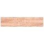 Encimera baño madera maciza tratada marrón claro 220x50x(2-4)cm de vidaXL, Encimeras - Ref: Foro24-3156181, Precio: 145,77 €,...