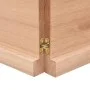Badezimmerarbeitsplatte aus hellbraun behandeltem Massivholz, 220 x 50 x (2-4) cm von vidaXL, Arbeitsplatten - Ref: Foro24-31...
