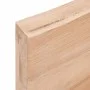 Badezimmerarbeitsplatte aus hellbraun behandeltem Massivholz, 220 x 60 x (2–6) cm von vidaXL, Arbeitsplatten - Ref: Foro24-31...