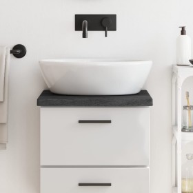 Encimera baño madera maciza tratada marrón oscuro 40x30x(2-4)cm de vidaXL, Encimeras - Ref: Foro24-3156186, Precio: 27,73 €, ...