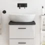 Badezimmerarbeitsplatte aus dunkelbraun behandeltem Massivholz, 40 x 30 x (2-4) cm von vidaXL, Arbeitsplatten - Ref: Foro24-3...