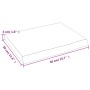 Encimera baño madera maciza tratada marrón oscuro 40x30x(2-4)cm de vidaXL, Encimeras - Ref: Foro24-3156186, Precio: 27,73 €, ...