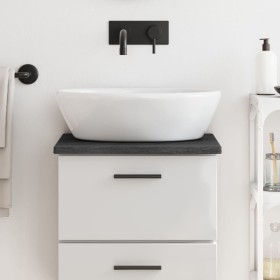 Encimera baño madera maciza tratada marrón oscuro 40x40x2 cm de vidaXL, Encimeras - Ref: Foro24-3156188, Precio: 31,74 €, Des...
