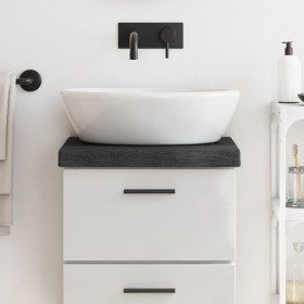 Encimera de baño madera tratada marrón oscuro 40x40x(2-6) cm de vidaXL, Encimeras - Ref: Foro24-3156190, Precio: 36,72 €, Des...