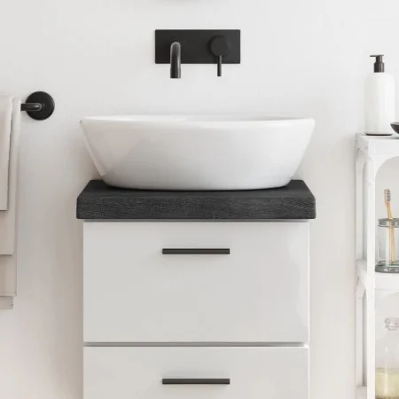 Encimera de baño madera tratada marrón oscuro 40x40x(2-6) cm de vidaXL, Encimeras - Ref: Foro24-3156190, Precio: 36,28 €, Des...