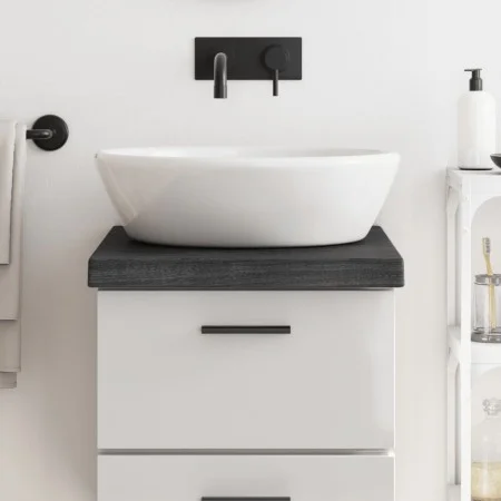Encimera de baño madera tratada marrón oscuro 40x60x(2-6) cm de vidaXL, Encimeras - Ref: Foro24-3156196, Precio: 50,99 €, Des...