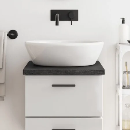 Dark brown treated wood bathroom countertop 40x60x(2-4) cm by vidaXL, Countertops - Ref: Foro24-3156195, Price: 42,41 €, Disc...