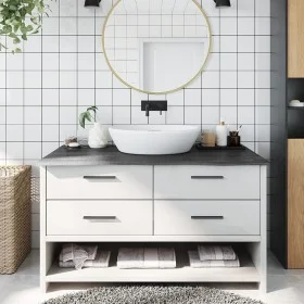 Dark brown treated solid wood bathroom countertop 100x50x2 cm by vidaXL, Countertops - Ref: Foro24-3156227, Price: 58,38 €, D...