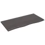 Badezimmerarbeitsplatte aus dunkelbraun behandeltem Massivholz, 100 x 50 x 2 cm von vidaXL, Arbeitsplatten - Ref: Foro24-3156...