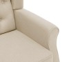 Sillón con reposapiés de tela crema en Sillones | Comprar online en Foru.es