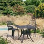 Mesa y sillas de bistró 3 piezas aluminio fundido negro de vidaXL, Conjuntos de jardín - Ref: Foro24-3070587, Precio: 506,51 ...