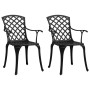 Mesa y sillas de bistró 3 piezas aluminio fundido negro de vidaXL, Conjuntos de jardín - Ref: Foro24-3070587, Precio: 506,51 ...