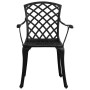 Mesa y sillas de bistró 3 piezas aluminio fundido negro de vidaXL, Conjuntos de jardín - Ref: Foro24-3070587, Precio: 506,51 ...