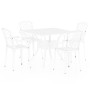 Mesa y sillas de bistró 5 piezas aluminio fundido blanco de vidaXL, Conjuntos de jardín - Ref: Foro24-3070615, Precio: 731,54...
