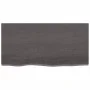 Badezimmerarbeitsplatte aus dunkelbraun behandeltem Massivholz, 80 x 40 x (2-4) cm von vidaXL, Arbeitsplatten - Ref: Foro24-3...