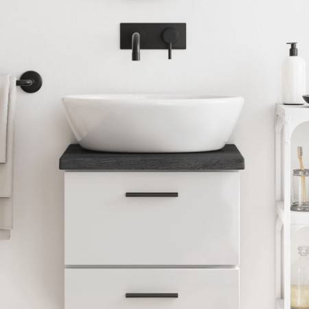 Encimera baño madera maciza tratada marrón oscuro 40x40x(2-4)cm de vidaXL, Encimeras - Ref: Foro24-3156189, Precio: 37,61 €, ...