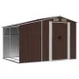 Cobertizo de jardín acero galvanizado marrón 277x192,5x179 cm de vidaXL, Cobertizos - Ref: Foro24-3188295, Precio: 347,72 €, ...