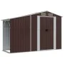 Cobertizo de jardín acero galvanizado marrón 277x192,5x179 cm de vidaXL, Cobertizos - Ref: Foro24-3188295, Precio: 347,72 €, ...