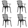 Mesa y sillas de bistró 5 piezas aluminio fundido negro de vidaXL, Conjuntos de jardín - Ref: Foro24-3070611, Precio: 715,28 ...