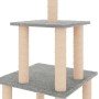Rascador para gatos con postes de sisal gris claro 111 cm en Mobiliario para gatos | Comprar online en Foru.es