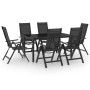 Juego de comedor para jardín 7 piezas aluminio gris antracita de vidaXL, Conjuntos de jardín - Ref: Foro24-3070637, Precio: 6...