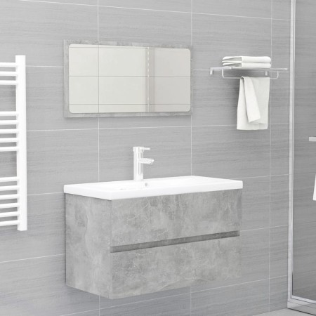 Juego de muebles de baño madera de ingeniería gris hormigón de vidaXL, Muebles de baño - Ref: Foro24-3071598, Precio: 213,94 ...