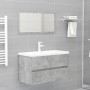Juego de muebles de baño madera de ingeniería gris hormigón de vidaXL, Muebles de baño - Ref: Foro24-3071598, Precio: 213,94 ...