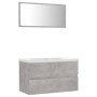 Juego de muebles de baño madera de ingeniería gris hormigón de vidaXL, Muebles de baño - Ref: Foro24-3071598, Precio: 213,94 ...