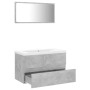 Juego de muebles de baño madera de ingeniería gris hormigón de vidaXL, Muebles de baño - Ref: Foro24-3071598, Precio: 213,94 ...
